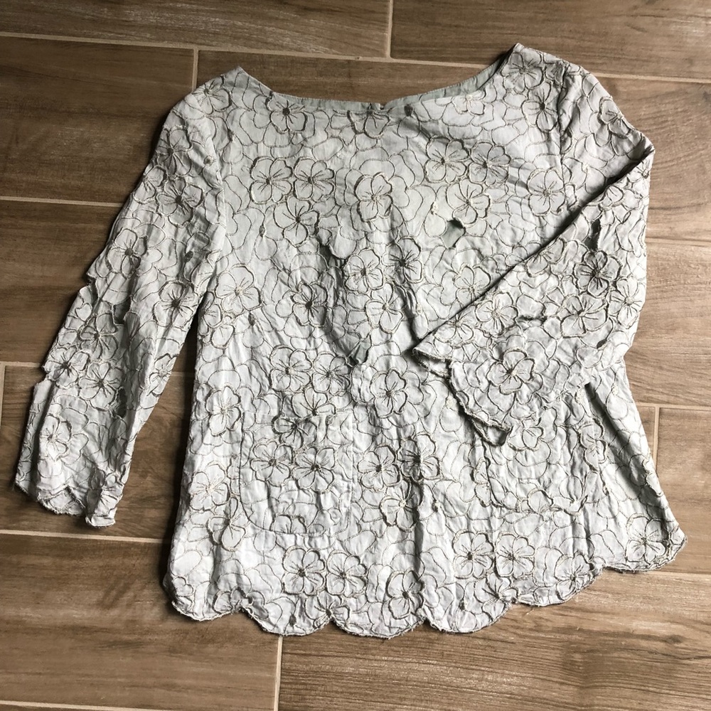 H & M Sage Blouse